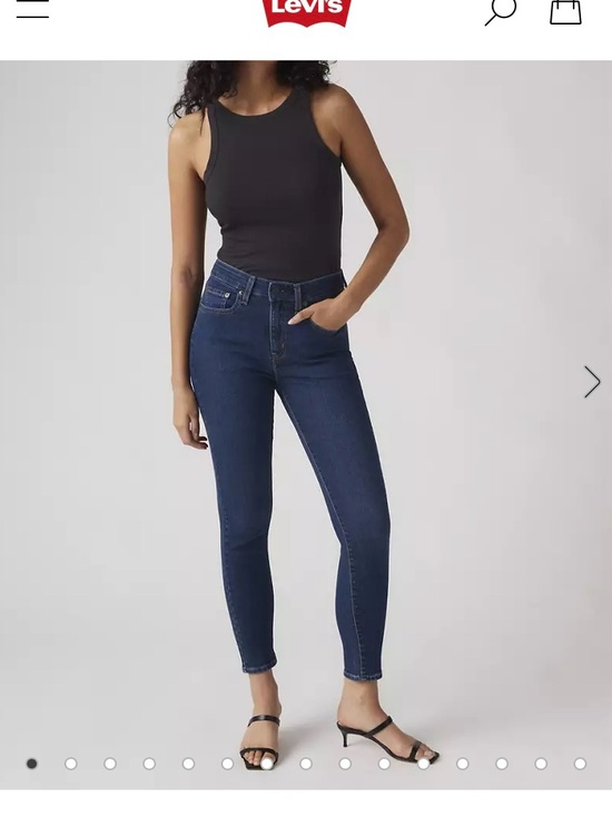 Levi's Denim - Levi's 721 Skinny High-Rise Jeans in Dark Blue Denim